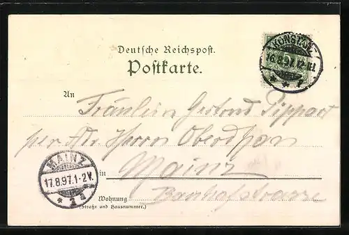 AK Gottlieben, Blick übers Wasser auf ein prächtiges Gebäude