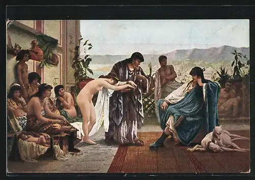 Künstler-AK sign. V. Griaud: Der Sklavenhändler