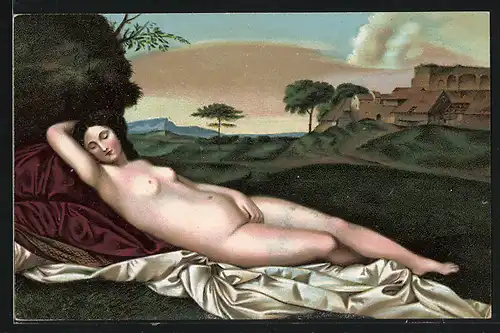 Künstler-AK Stengel & Co. Nr. 29706: Schlummernde Venus, Erotik