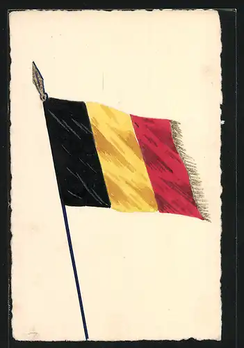 Künstler-AK Belgische Standarte, Wappen