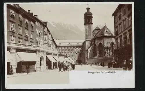 Foto-AK Fritz Gratl: Innsbruck, Partie am Burggraben