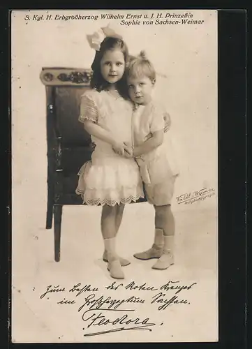 AK S. Kgl. H. Erbgrossherzog Wilhelm Ernst und I. H. Prinzessin Sophie von Sachsen-Weimar