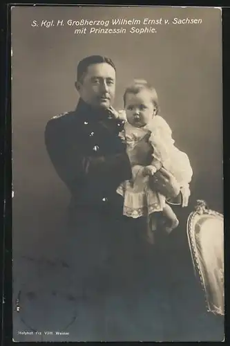 AK Grossherzog Wilhelm Ernst von Sachsen-Weimar-Eisenach mit Prinzessin Sophie