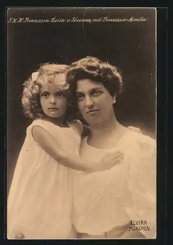 AK J. K. H. Prinzessin Luisa v. Toscana mit Prinzessin Monika
