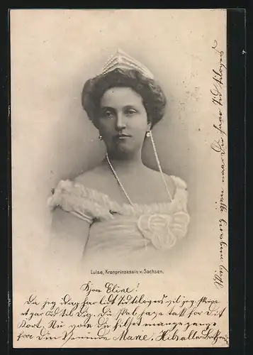 AK Portrait Luise, Kronprinzessin von Sachsen