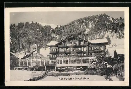 AK Adelboden, Hotel Adler im Schnee