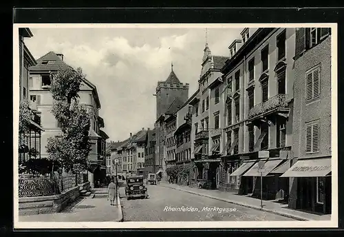 AK Rheinfelden, Marktgasse mit Geschäften