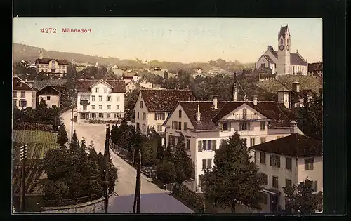 AK Männedorf, Teilansicht mit Kirche