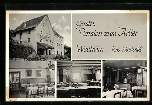 AK Weilheim, Gasthaus Pension zum Adler