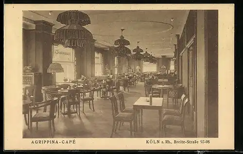 AK Köln, Agrippina-Cafe, Breite-Strasse 92-98