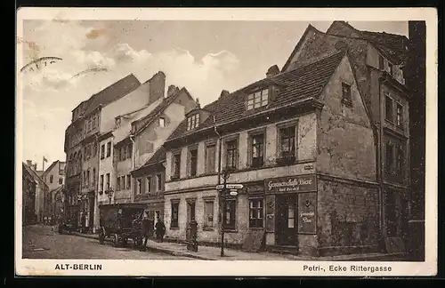 AK Berlin, Petri-, Ecke Rittergasse, Genossenschafts-Bier