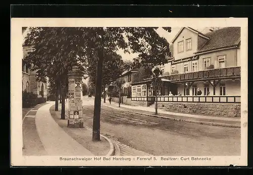 AK Bad Harzburg, Hotel BRaunschweiger Hof von Curt Behnecke