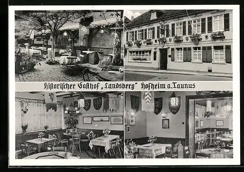 AK Hofheim a. Taunus, Gasthof Landsberg, Garten zum Altstadt Winkel