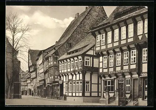 AK Einbeck, Strassenpartie an der Rats-Apotheke