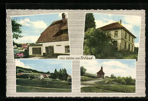 AK Fröhnd, an der Kapelle, Gemischtwaren Kaiser