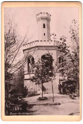 Fotografie unbekannter Fotograf, Ansicht Karlsbad, Aussichtsturm auf der Franz-Josefshöhe