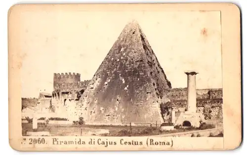 Fotografie G. Sommer, Napoli, Ansicht Rom, Piramida di Cajus Cestus