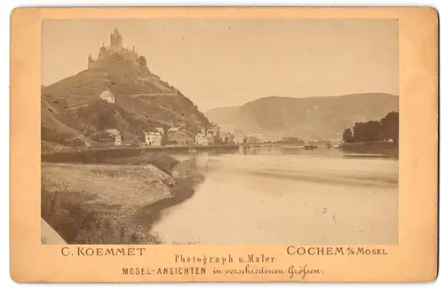 Fotografie C. Koemmet, Cochem a. d. Mosel, Ansicht Cochem a. d. Mosel, Blick nach der Winneburg