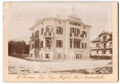 Fotografie F. Grainer, Bad Reichenhall, Ansicht Bad Reichenhall, Villa Romana, Rückseite Ateliersgebäude des Fotografen