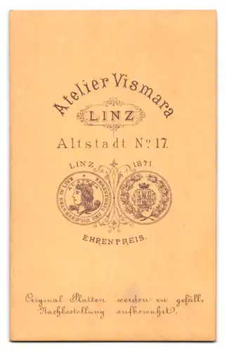 Fotografie F. Vismara, Linz, Altstadt 17, Charmanter Herr im Anzug mit Zwicker