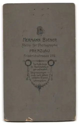 Fotografie Hermann Biener, Prenzlau, Friedrichstr. 215, Junger Herr im Anzug mit Krawatte