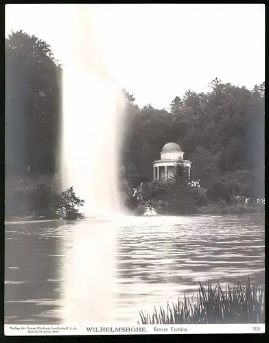 Fotografie NPG, Berlin-Steglitz, Ansicht Cassel-Wilhelmshöhe, Grosse Fontäne