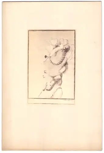 Fotografie Portrait Adlige Dame mit aufwendig drapierten Haaren