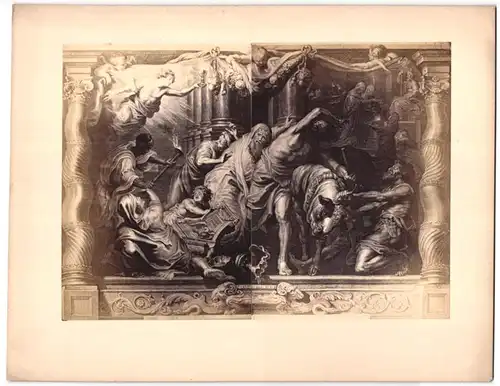 Fotografie Gemälde IOVI FULMIN, Die Wut des Jupiter, nach einem Kupferstich von Schelte Bolswert nach Rubens