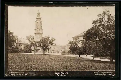 Foto-AK NPG Nr. 856: Weimar, Partie am Schloss