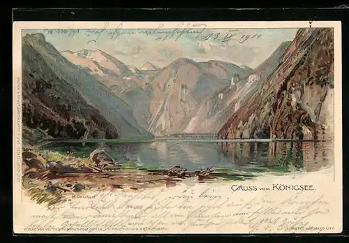 Künstler-AK Heinrich Deuchert: Schönau am Königssee, Königsee