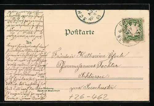 Künstler-AK Alexander Marcks: Egern a / Tegernsee, Teilansicht mit Boot