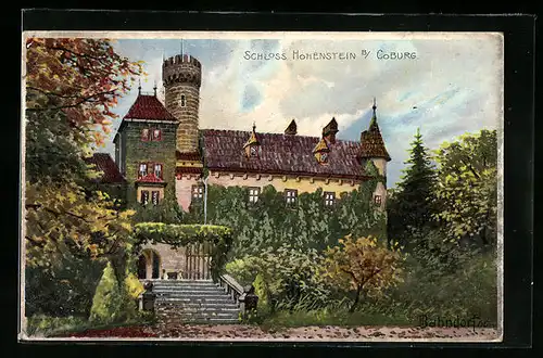 Künstler-AK H. Bahndorf: Coburg, Schloss Hohenstein