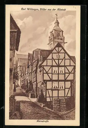 AK Bad Wildungen, Kornstrasse in der Altstadt