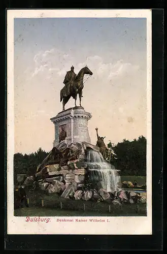 AK Duisburg, Denkmal Kaiser Wilhelm I.