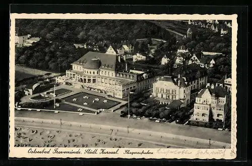 AK Travemünde, Fliegeraufnahme vom städt. Kursaal