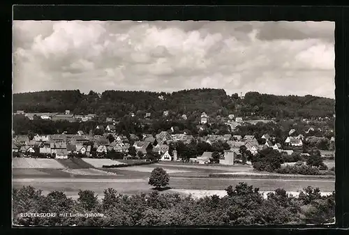 AK Rückersdorf, Ortsansicht mit Ludwigshöhe