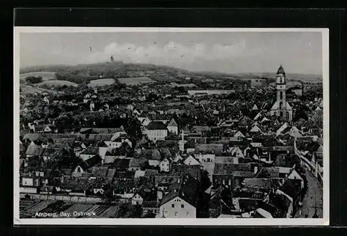 AK Amberg /Bay. Ostmark, Ortsansicht mit Umland