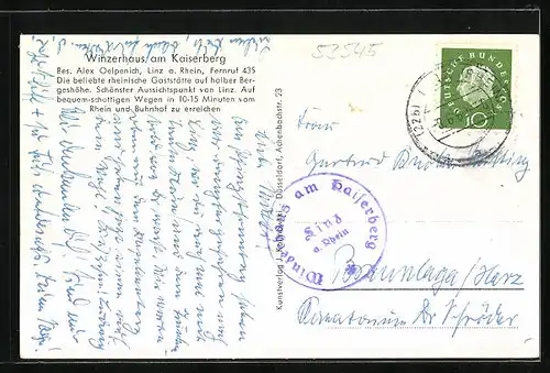 AK Linz a. Rhein, Winzerhaus am Kaiserberg