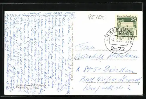 AK Selb /Ofr., Dr.-Franz-Bogner-Schule, Luftaufnahme