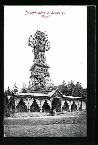 AK Stolberg /Harz, Josephshöhe mit Aussichtsturm