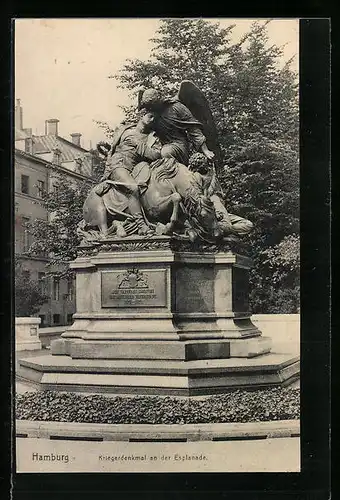 AK Hamburg-Neustadt, Kriegerdenkmal an der Esplanade