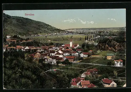 AK Sevelen, Gesamtansicht aus der Vogelschau