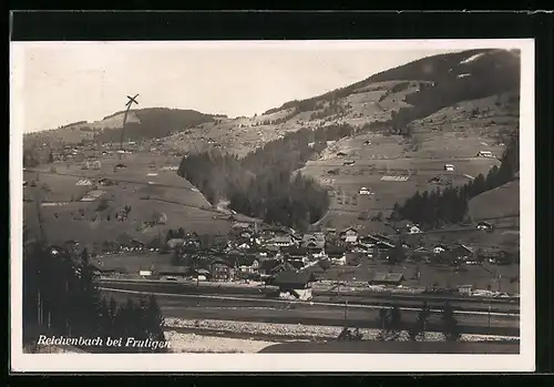 AK Reichenbach b. Frutigen, Totalansicht aus der Vogelschau