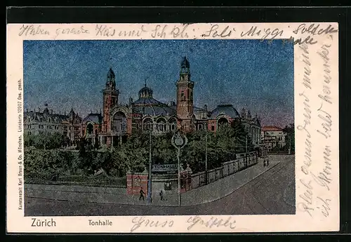 AK Zürich, Partie an der Tonhalle