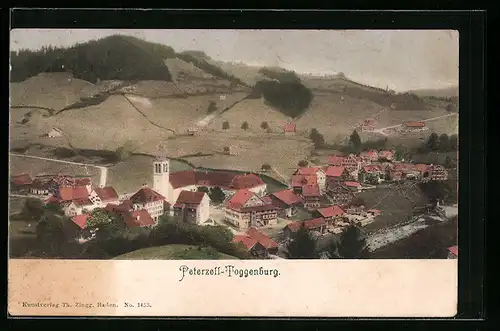 AK Peterzell /Toggenburg, Ortsansicht aus der Vogelperspektive