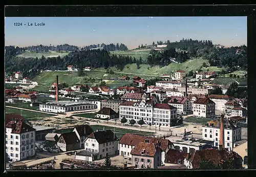 AK Le Locle, Blick auf das gesamte Stadt