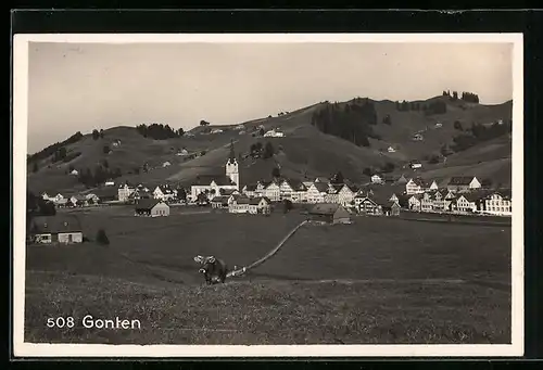 AK Gonten, Ortsansicht mit Ochse