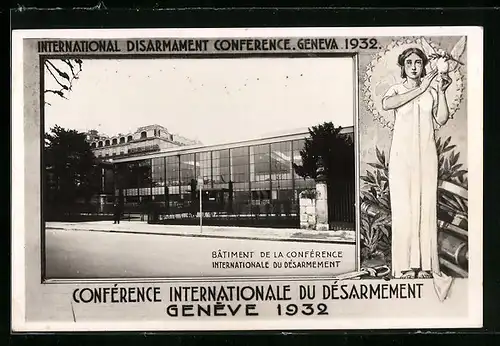 AK Genéve, Conférence Internationale du Désarmement 1932, Batiment de la Conférence