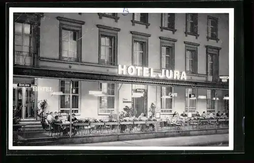 AK Basel, Hotel Jura, Bahnhofsplatz