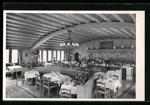 AK Zürich, Gaststätte Haus zum Rüden, Innenansicht